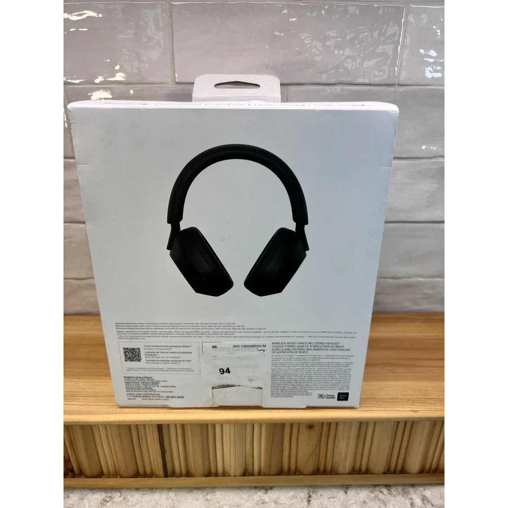 Sony WH-1000XM5 Wireless Noise Canceling Over-Ear Headphones Black WH-1000XM5A/B